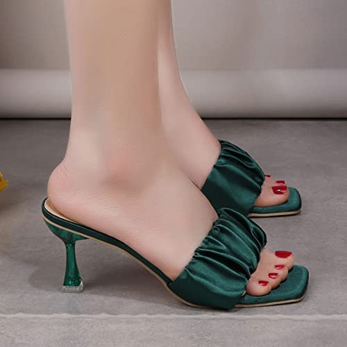 Sandalias para Mujeres Summer Women Zapatos Tacones Altos pío Negro